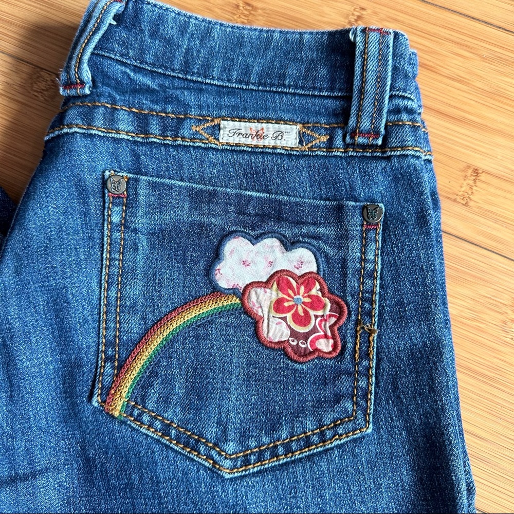 Frankie B. Jeans Rainbow Pocket Vintage Denim
